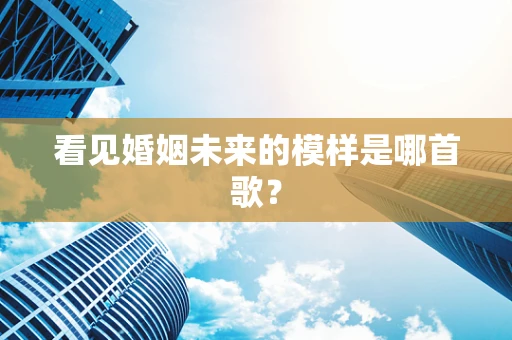 看见婚姻未来的模样是哪首歌？