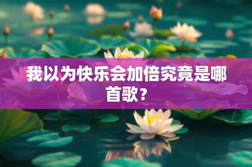 我以为快乐会加倍究竟是哪首歌？