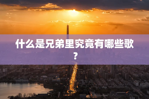 什么是兄弟里究竟有哪些歌？