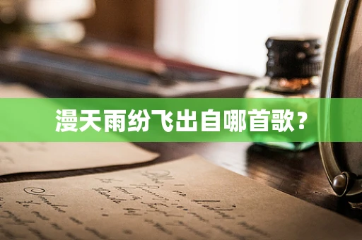漫天雨纷飞出自哪首歌？