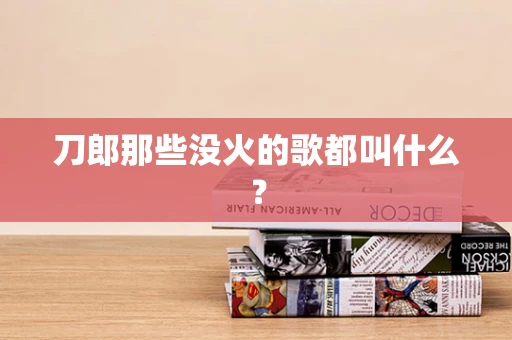 刀郎那些没火的歌都叫什么？