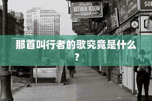 那首叫行者的歌究竟是什么？