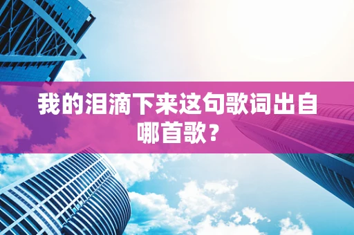 我的泪滴下来这句歌词出自哪首歌？