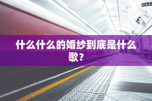 什么什么的婚纱到底是什么歌？