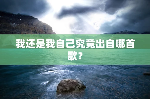 我还是我自己究竟出自哪首歌？