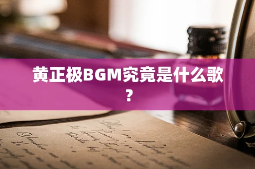 黄正极BGM究竟是什么歌？