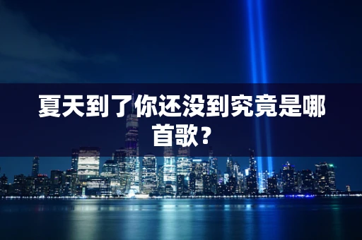 夏天到了你还没到究竟是哪首歌？