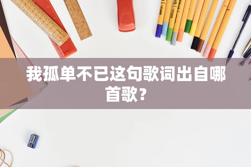 我孤单不已这句歌词出自哪首歌？
