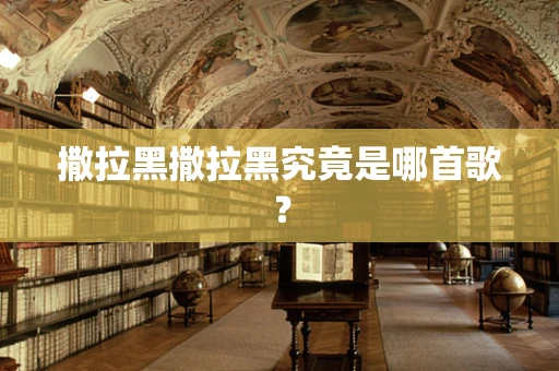 撒拉黑撒拉黑究竟是哪首歌？