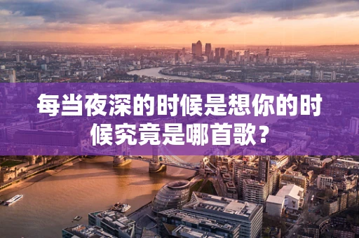 每当夜深的时候是想你的时候究竟是哪首歌？