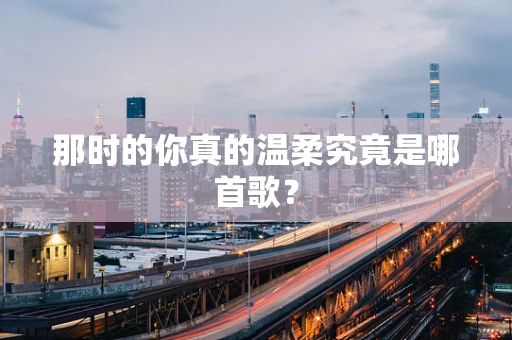 那时的你真的温柔究竟是哪首歌？