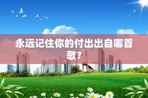 永远记住你的付出出自哪首歌？