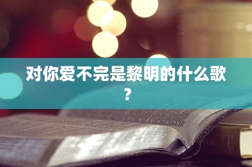 对你爱不完是黎明的什么歌？