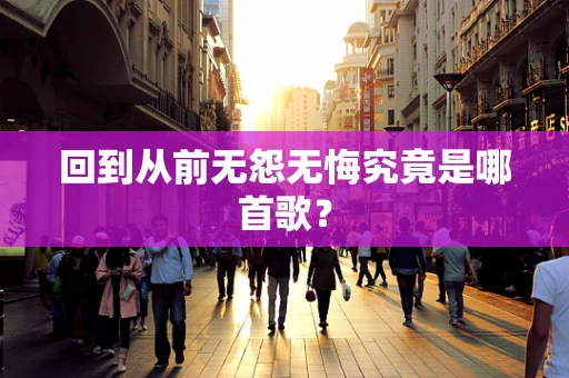 回到从前无怨无悔究竟是哪首歌？