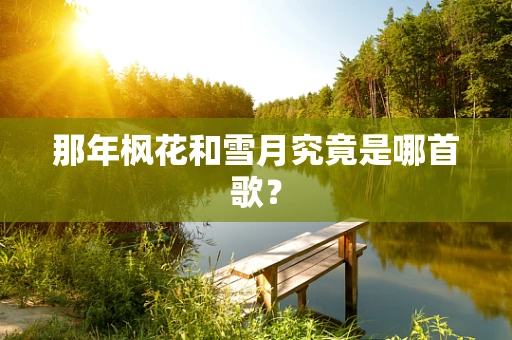 那年枫花和雪月究竟是哪首歌？