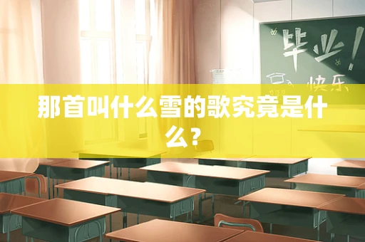 那首叫什么雪的歌究竟是什么？