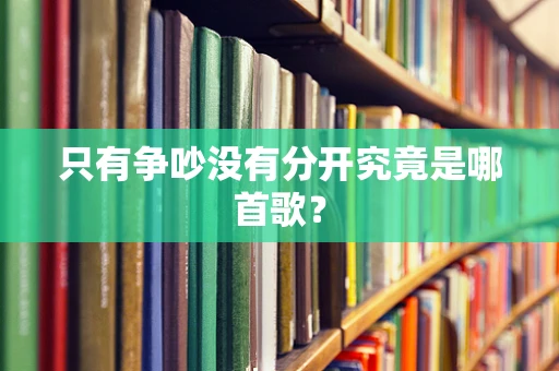 只有争吵没有分开究竟是哪首歌？
