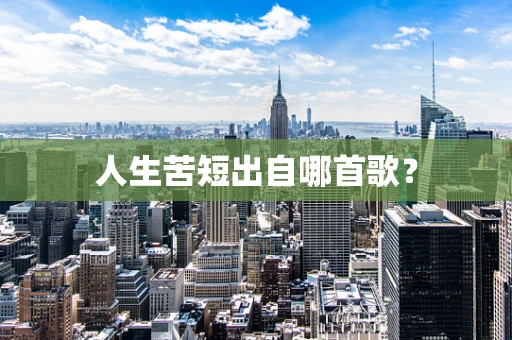 人生苦短出自哪首歌？