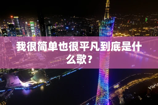 我很简单也很平凡到底是什么歌？