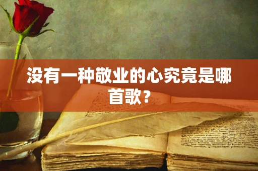 没有一种敬业的心究竟是哪首歌？