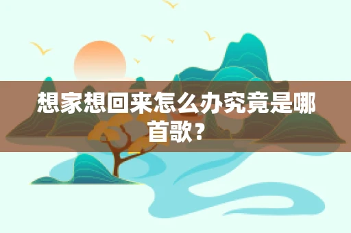 想家想回来怎么办究竟是哪首歌？